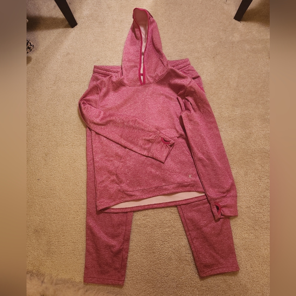 Xersion Pink Sweat suit XL 18.5 Girls Plus Top, 20.5P 2XL Pants